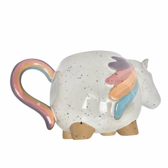 Urban Outfitters Unicorn Rainbow Speckled Tea Mug NWT - Picture 6 of 9